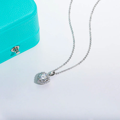 1ct  Heart Moissanite Pendant