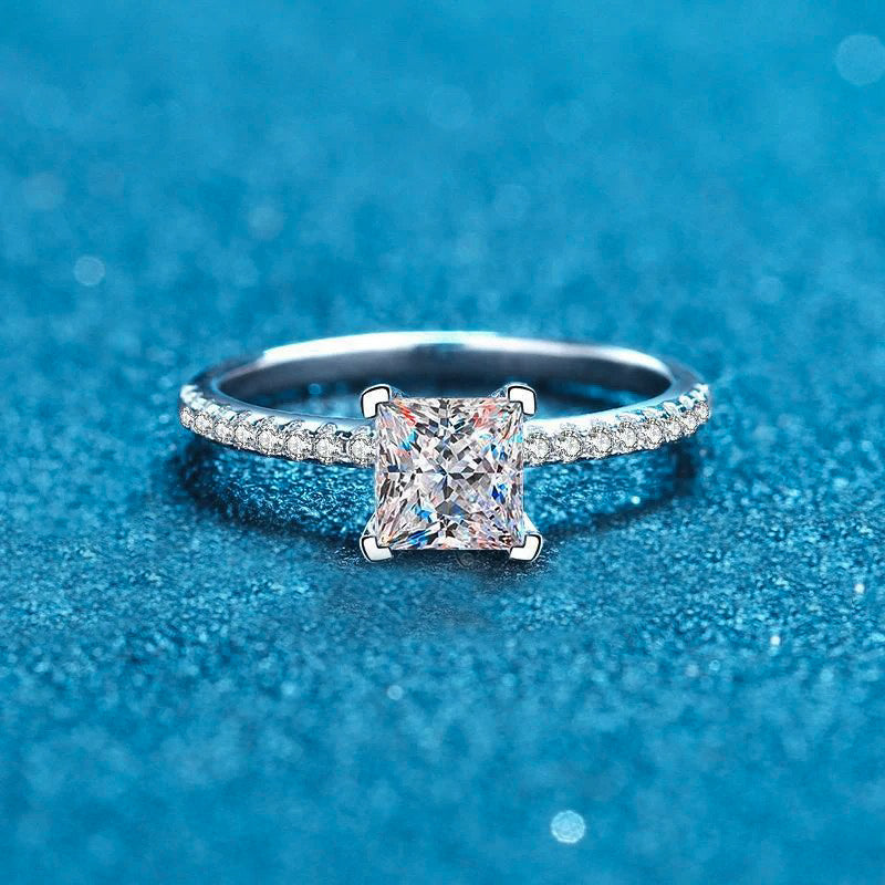 Princess Cut Moissanite Ring