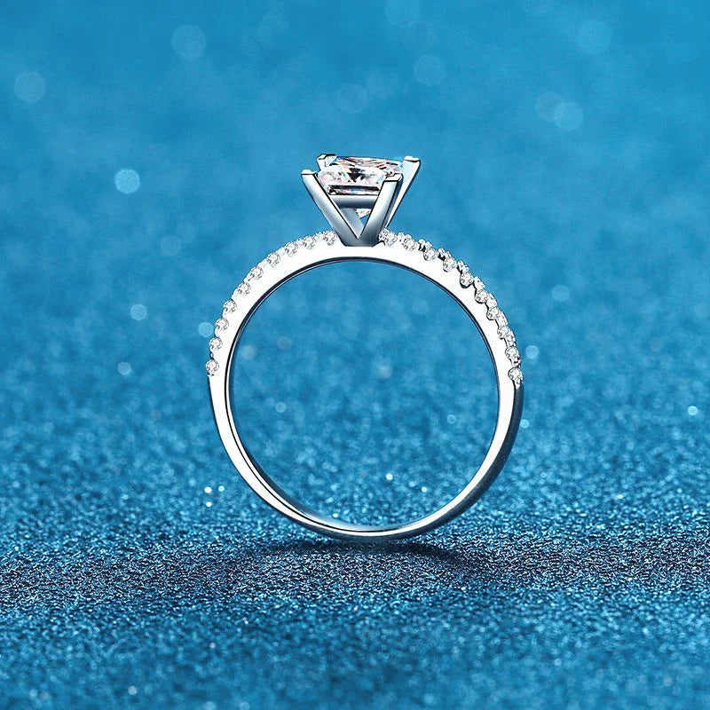Princess Cut Moissanite Ring