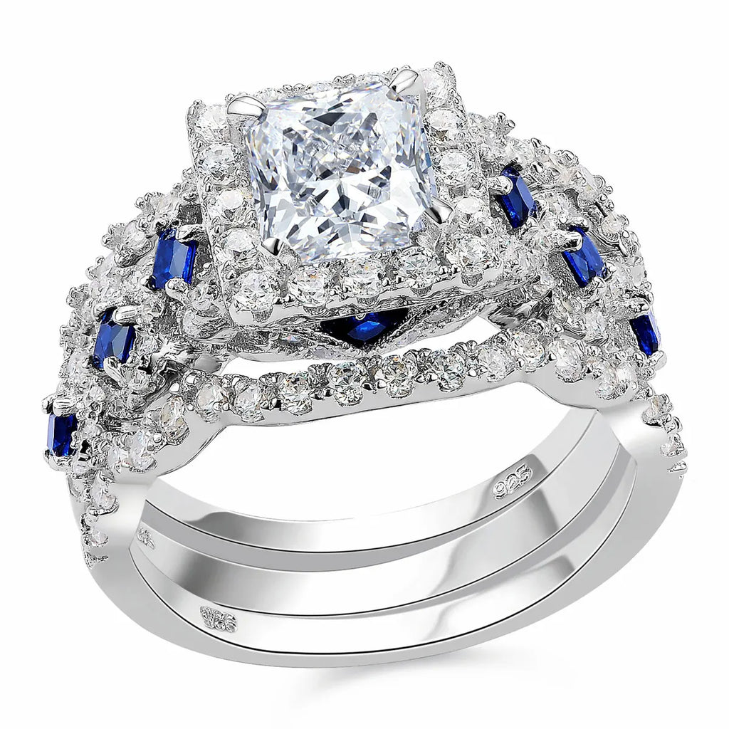Ladies 2.6ct Princess Cut 5A Zircon Ring