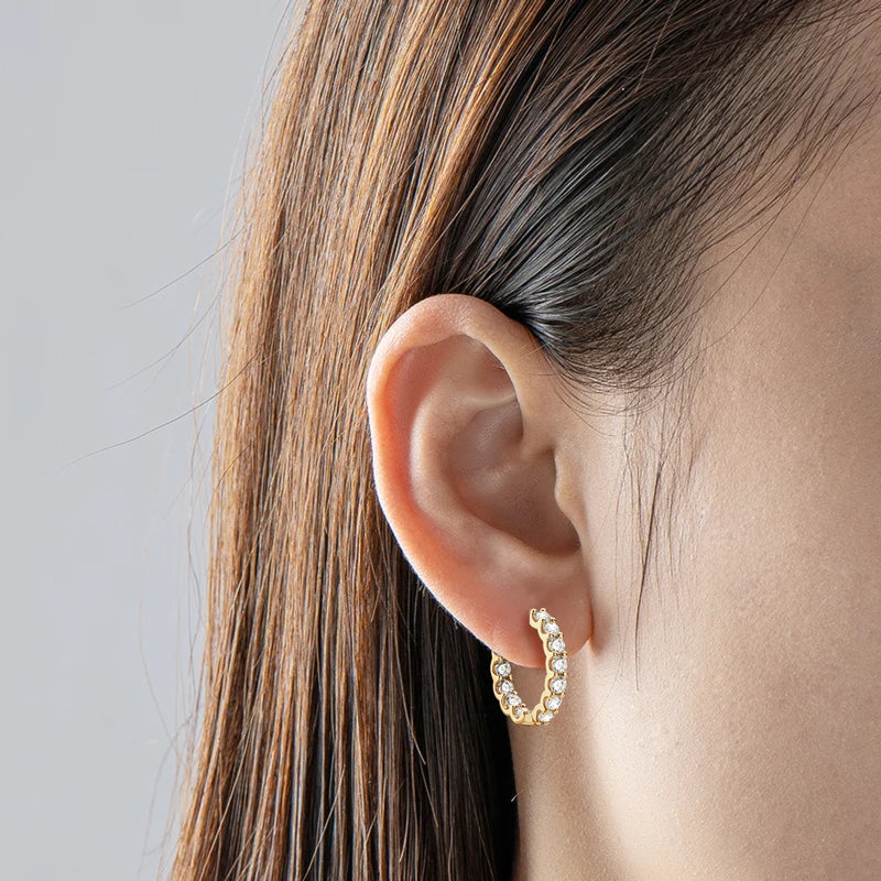 Sparkling Hoop Earrings
