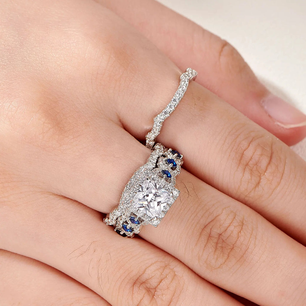 Ladies 2.6ct Princess Cut 5A Zircon Ring