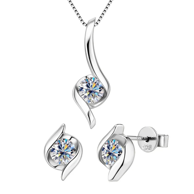 Twisted Moissanite Jewelry Set