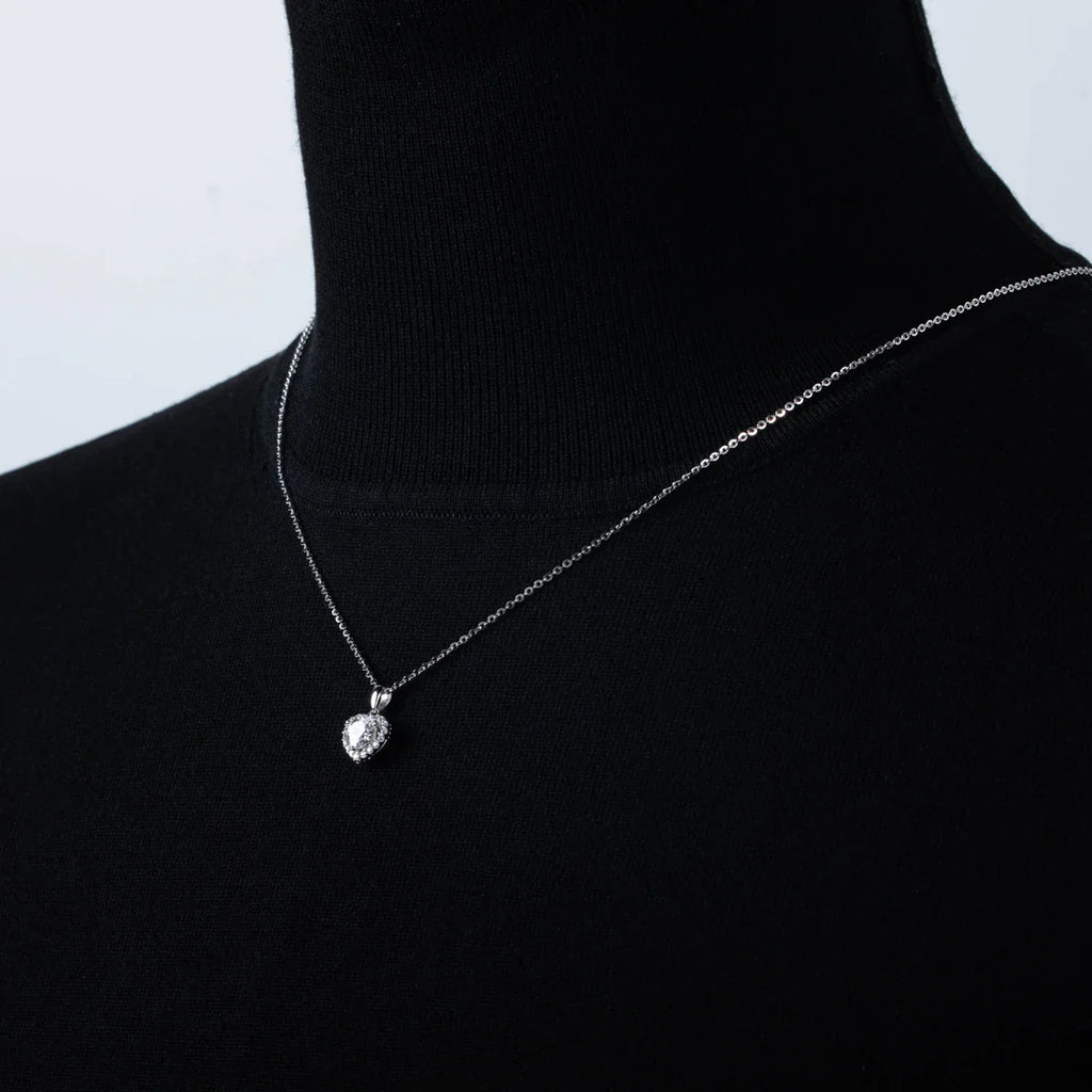 1ct  Heart Moissanite Pendant
