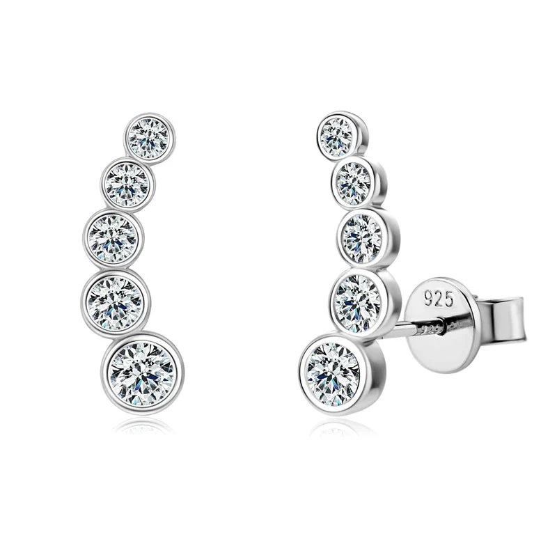 Bezel Climber Earrings