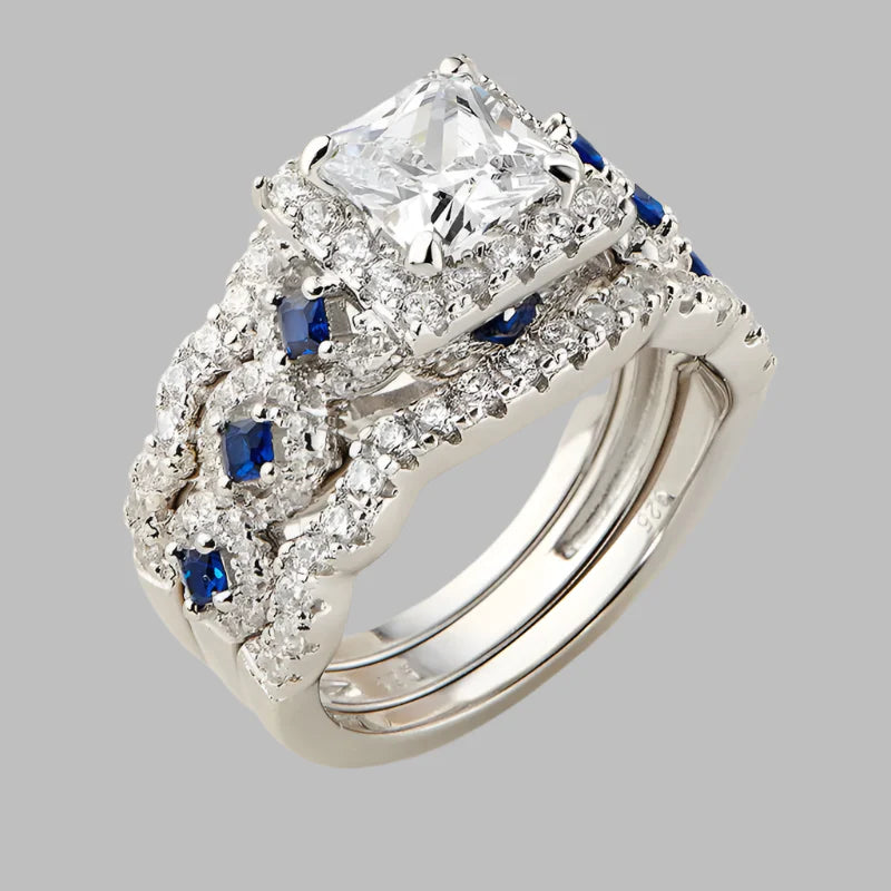 Ladies 2.6ct Princess Cut 5A Zircon Ring