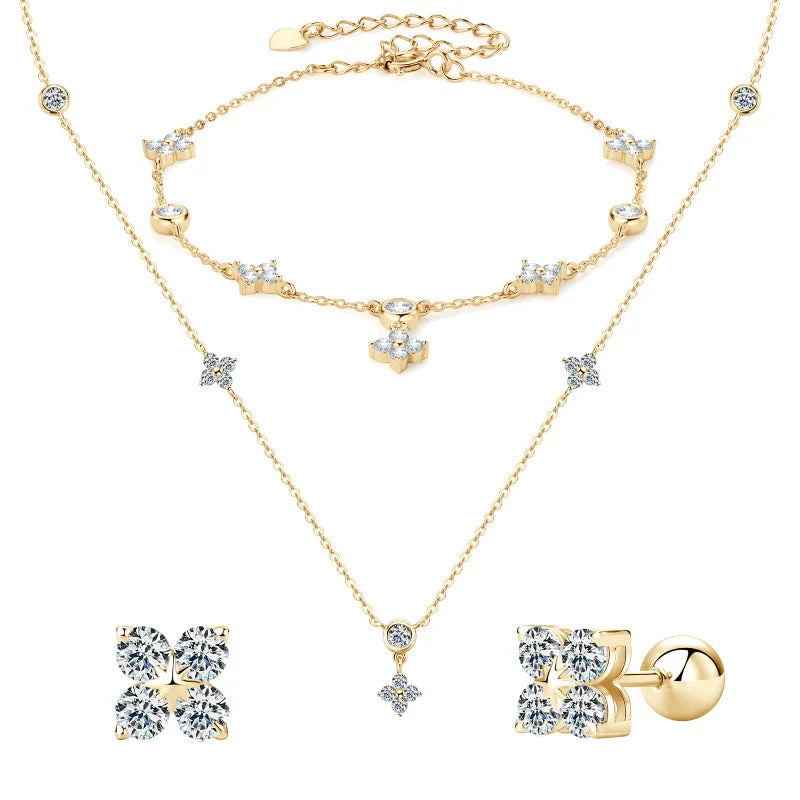 Four Leaf Clover Jewelry Set