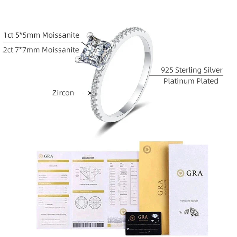 Princess Cut Moissanite Ring