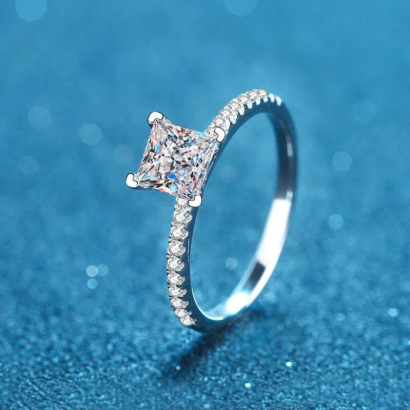 Princess Cut Moissanite Ring