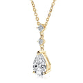 Pear Cut Moissanite Pendant Necklace