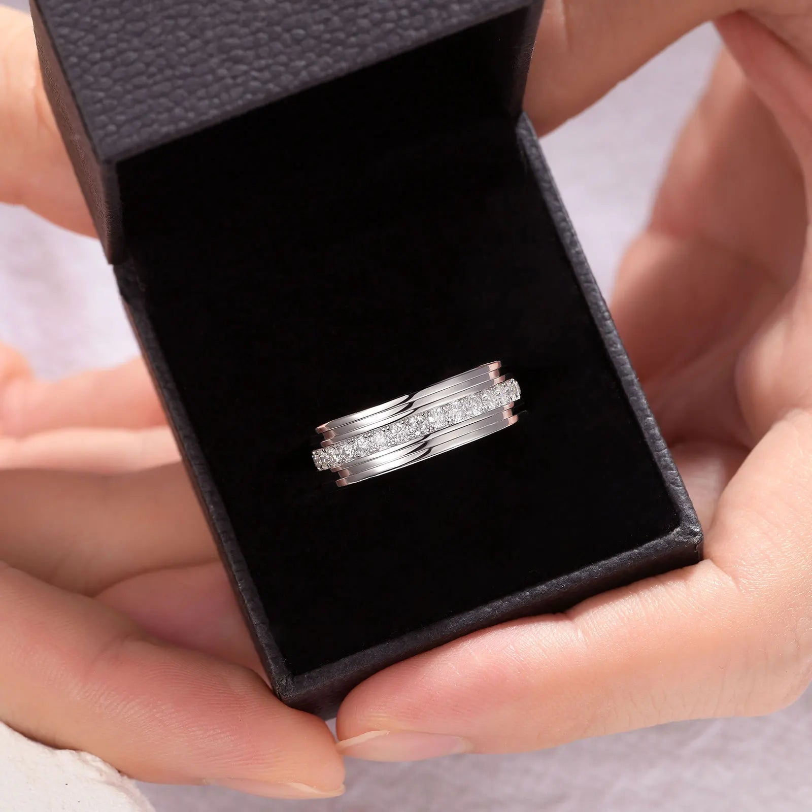 Men’s Moissanite Pave Ring