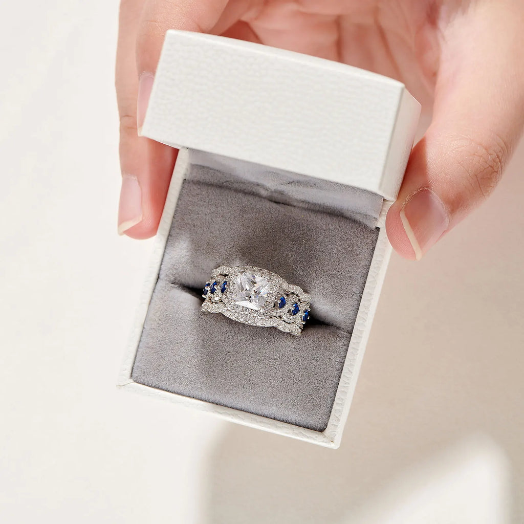 Ladies 2.6ct Princess Cut 5A Zircon Ring