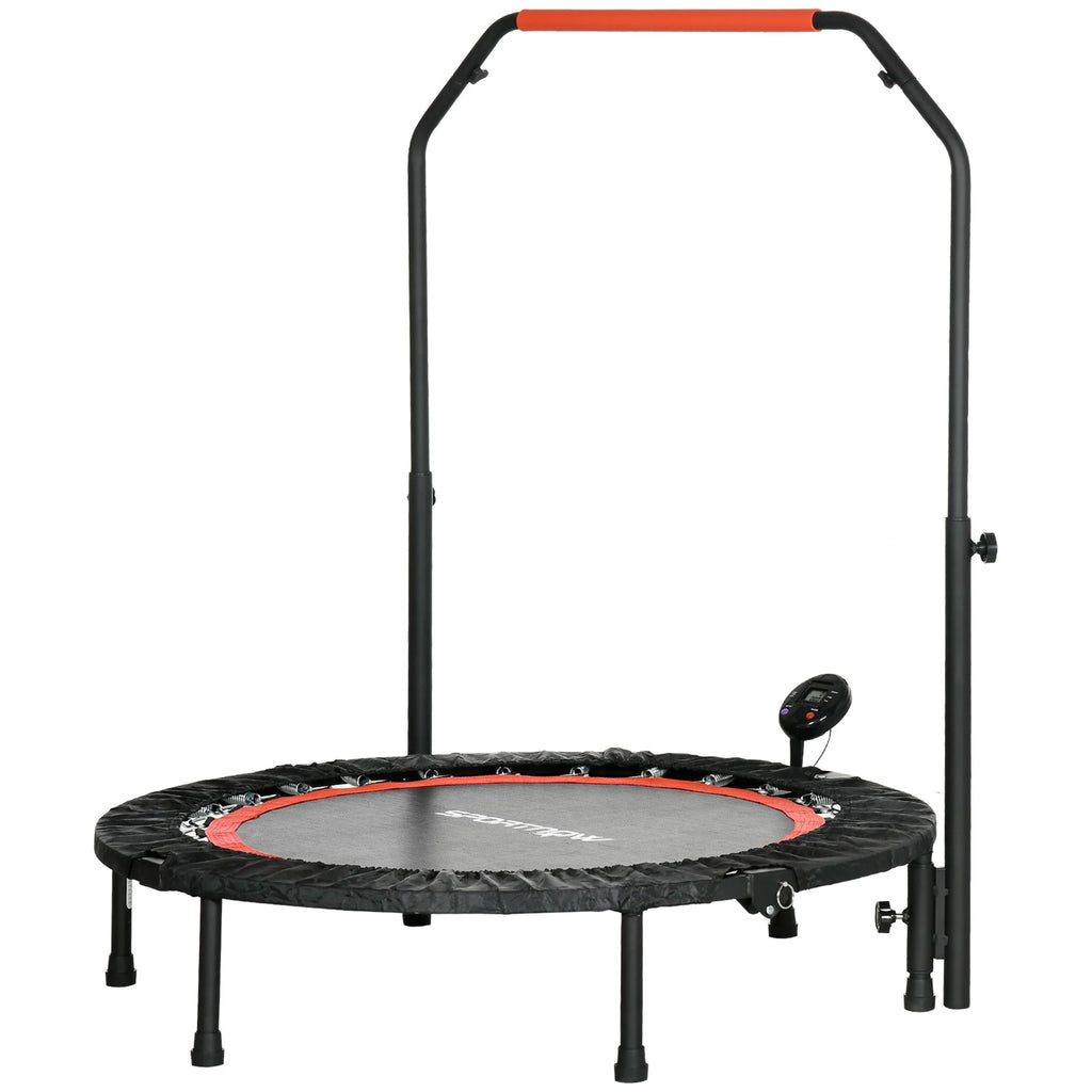 SPORTNOW Minitrampolin höhenverstellbar klappbar LCD-Monitor