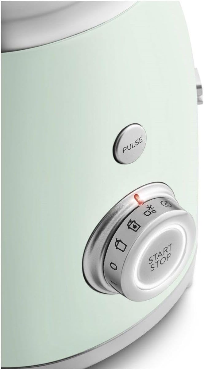 Smeg, BLF03PKEU, 1,5 l Standmixer, 4 -Geschwindigkeitsstufen, 4 Automikprogramme, Abnehmbare Doppelklinge, Deckelöffnung transparent mit Dosierkappe, rutschfest, 800W, Rose
