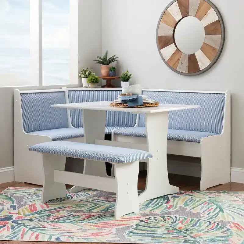 Sedley Farmhouse Nook Dining Set with Storage