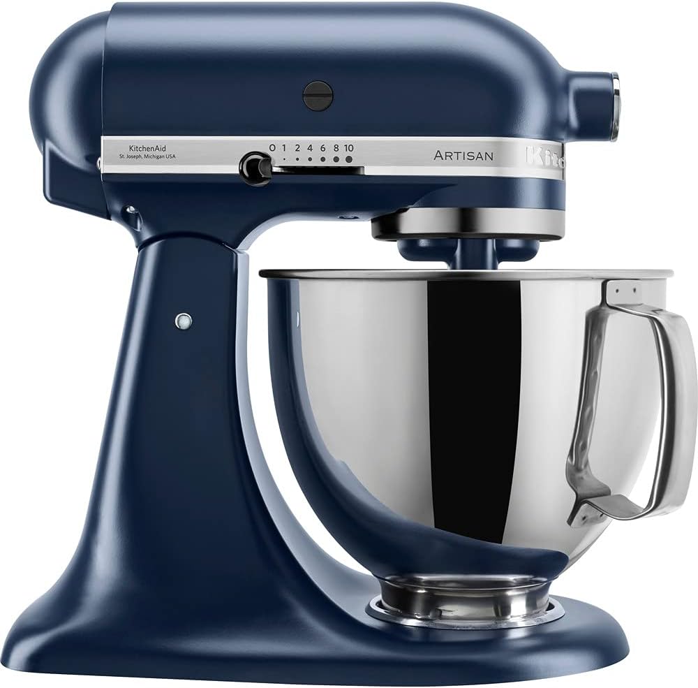 KitchenAid Küchenmaschine I Artisan I Kippbarem Food Processor I Teigknetmaschine mit 5 Zubehör | 2 Schüsseln aus Edelstahl | 4.8 L | Pistaccio