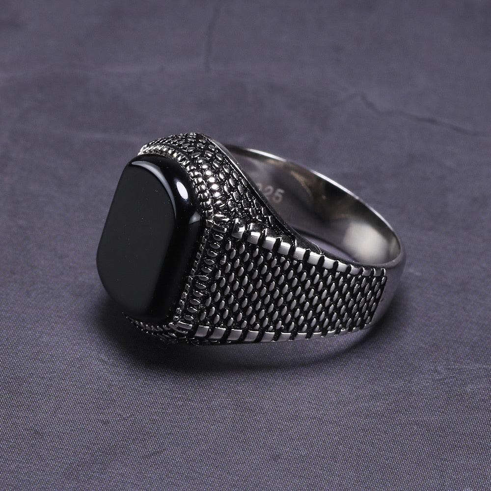 Agate Stone Turkish Men's Ring