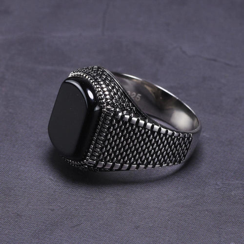 Agate Stone Turkish Men's Ring