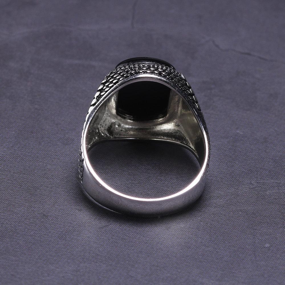 Agate Stone Turkish Men's Ring
