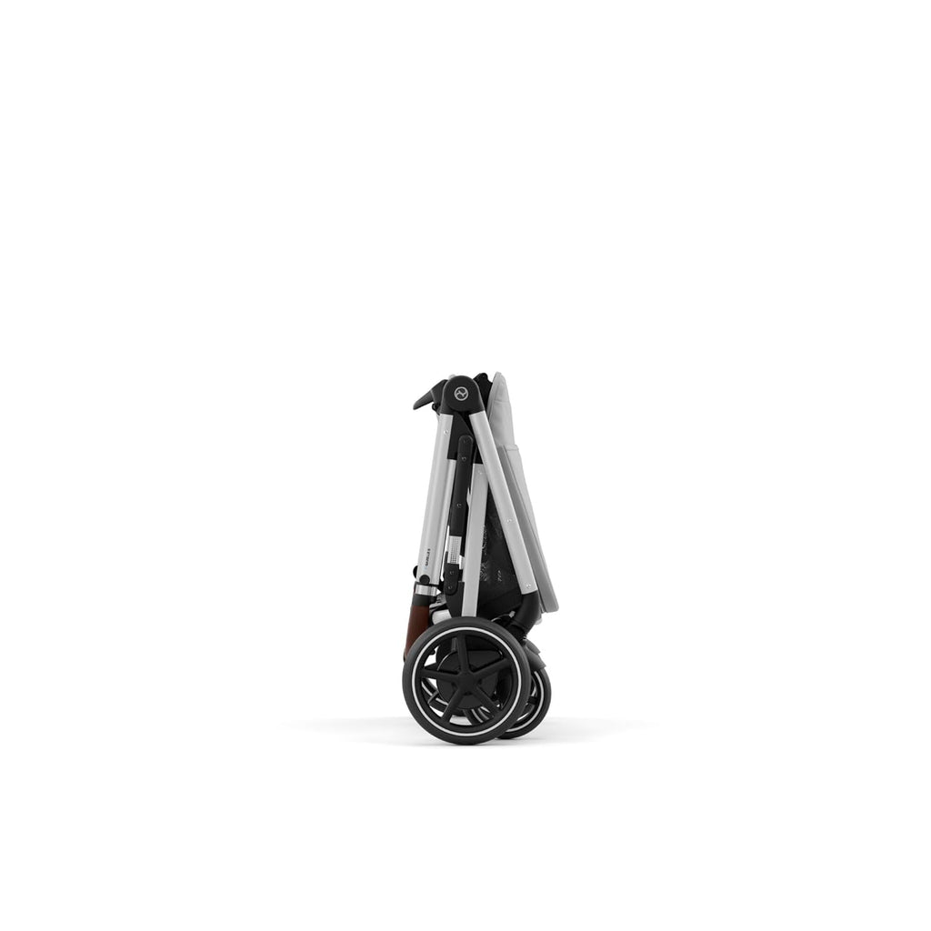 CYBEX Gold Kinderwagen e-GAZELLE S, Ab Geburt bis ca. 4 Jahre, Max. 22 kg (Single-Modus) / 2x 22 kg (Duo-Modus), All-in-1-System mit E-Antrieb und 20+ Konfigurationen, Moon Black