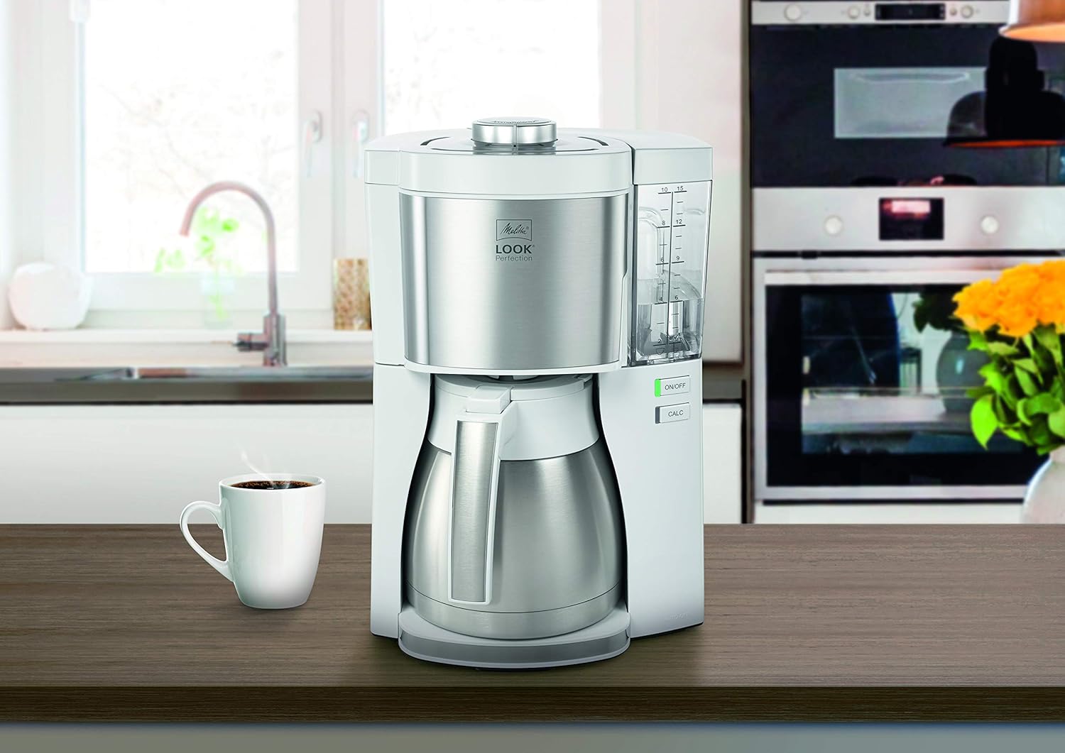 Melitta Look Perfection - Filterkaffeemaschine - mit Thermokanne - Tropfstopp - 10 Tassen - Schwarz (1025-16)