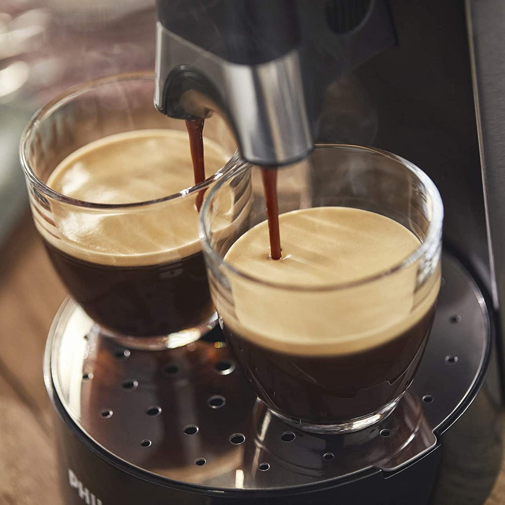 Philips Senseo Select CSA240/20 Kaffeepadmaschine (Kaffeestrkewahl Plus, Memo-Funktion, aus recyceltem Plastik), Schwarz Eco