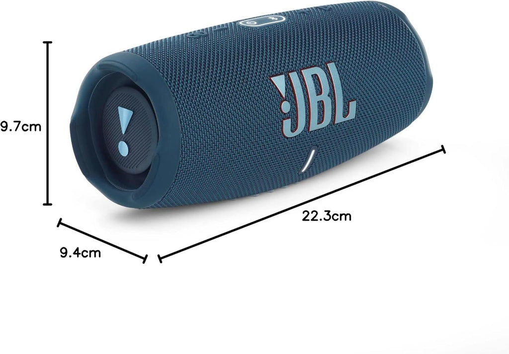 JBL Charge 5 Bluetooth-Lautsprecher in Schwarz – Wasserfeste, portable Boombox mit integrierter Powerbank – Eine Akku-Ladung für bis zu 20 Stunden kabellosen Musikgenuss