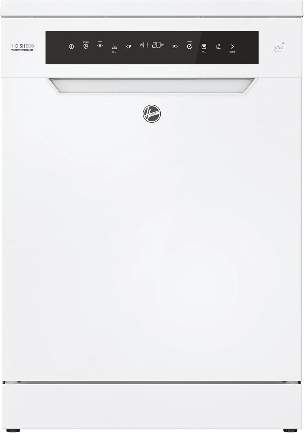 Hoover HF 4C6F0PW Geschirrspüler; 14 Maßgedecke; Freistehend, 60 cm breit; Energieeffizienzklasse C; Smarte Bedienung mit WiFi + Bluetooth-Technologie