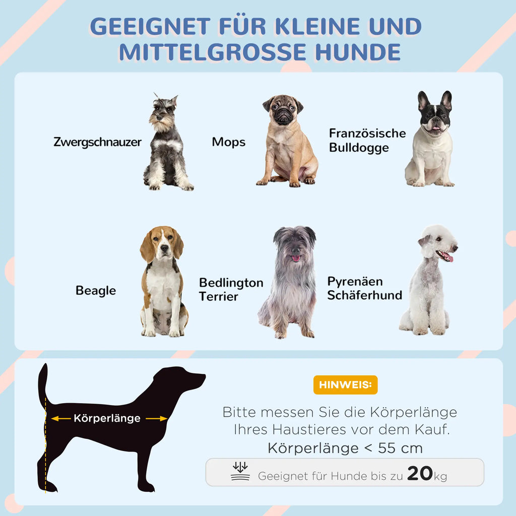 PawHut Hundehütte 81x54x78 cm mit Mesh-Fenster & Tragetasche