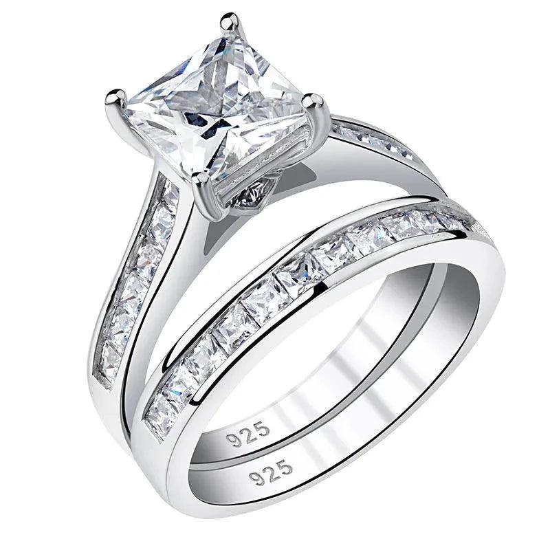 Classic 5A Wedding Ring Set