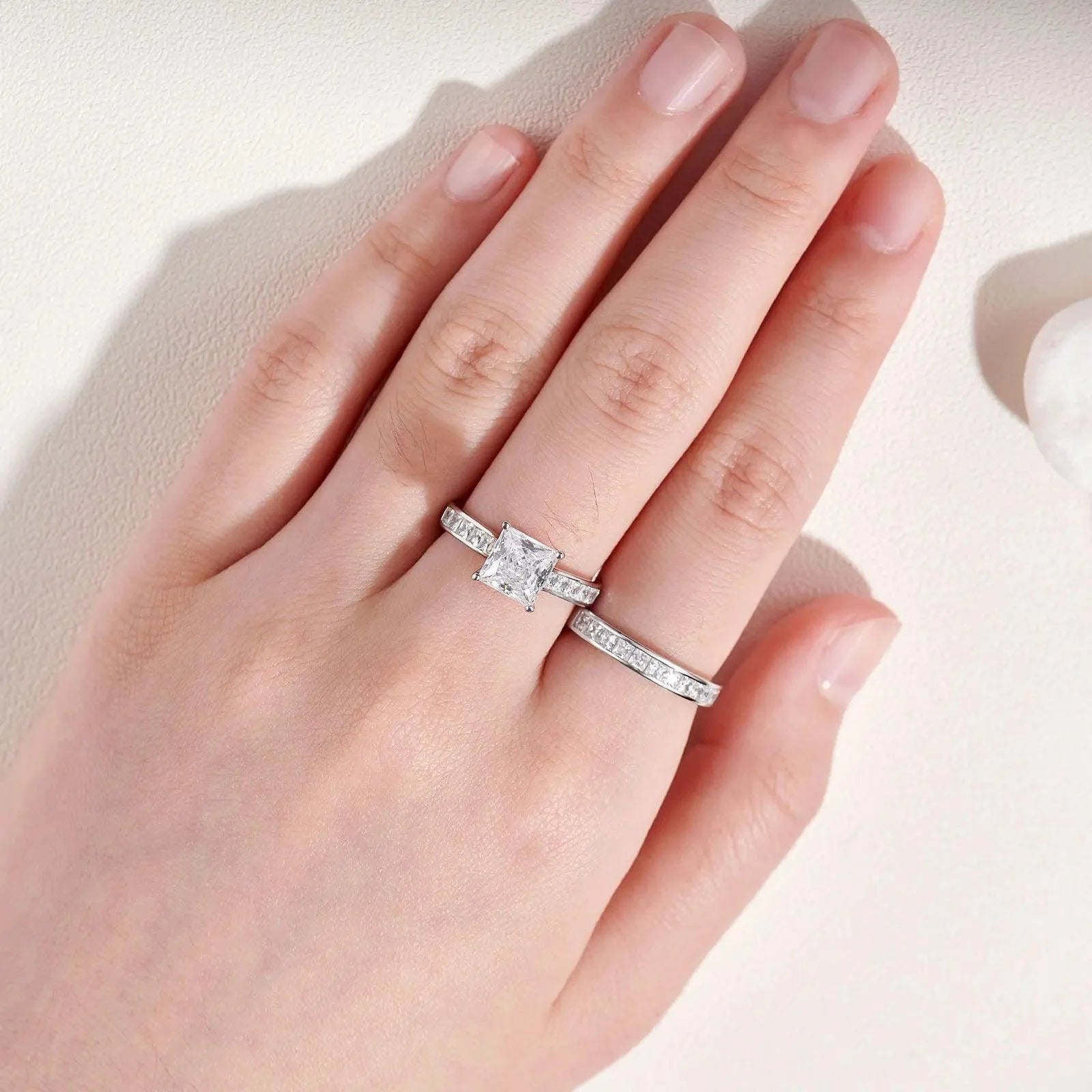 Classic 5A Wedding Ring Set