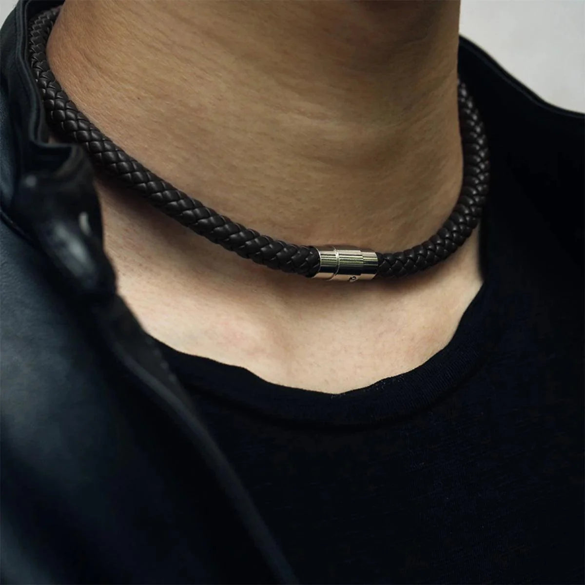 Classic Leather Choker Necklace