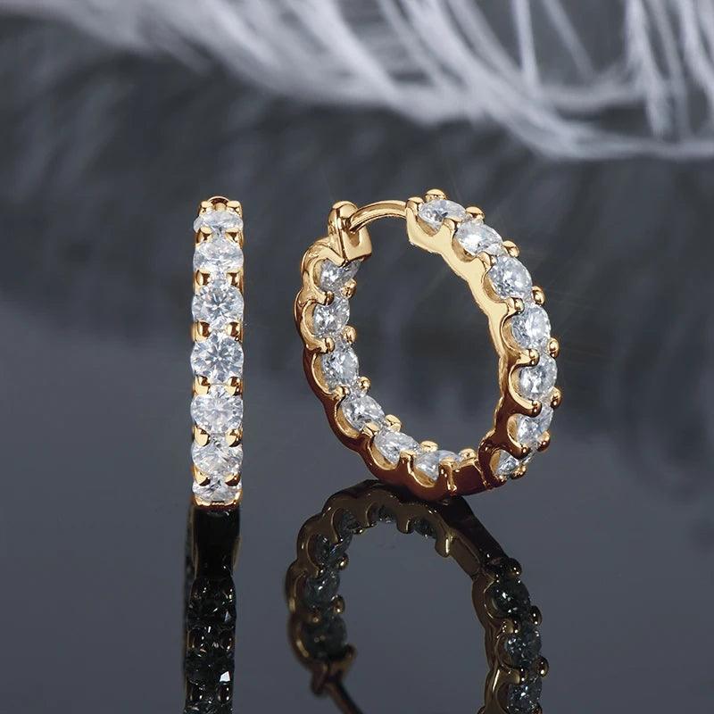 Classic Moissanite Hoop Earrings