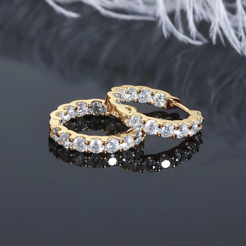 Classic Moissanite Hoop Earrings