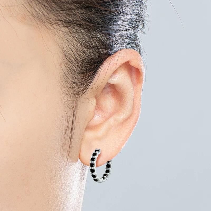 Classic Moissanite Hoop Earrings