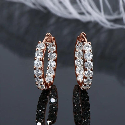 Classic Moissanite Hoop Earrings