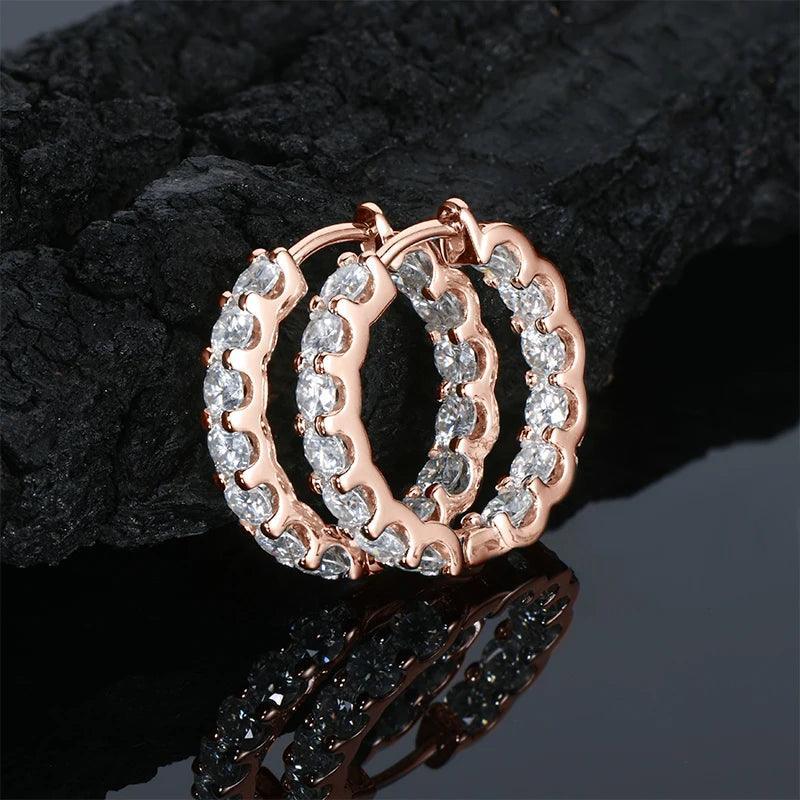 Classic Moissanite Hoop Earrings