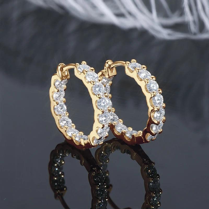 Classic Moissanite Hoop Earrings