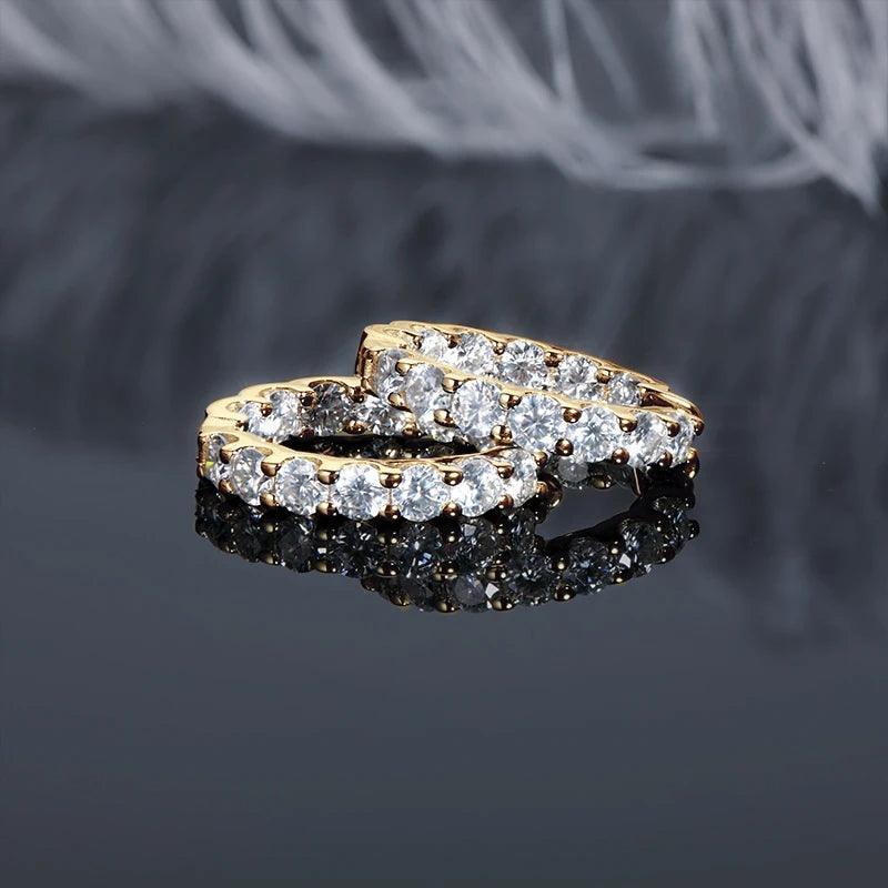 Classic Moissanite Hoop Earrings