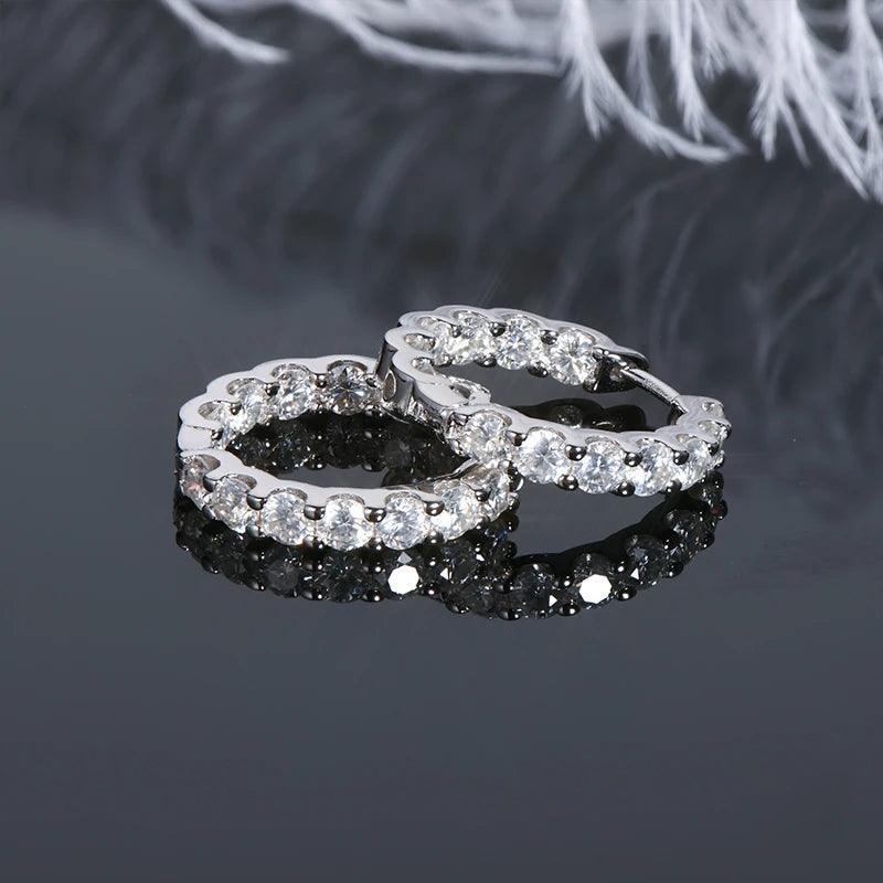 Classic Moissanite Hoop Earrings