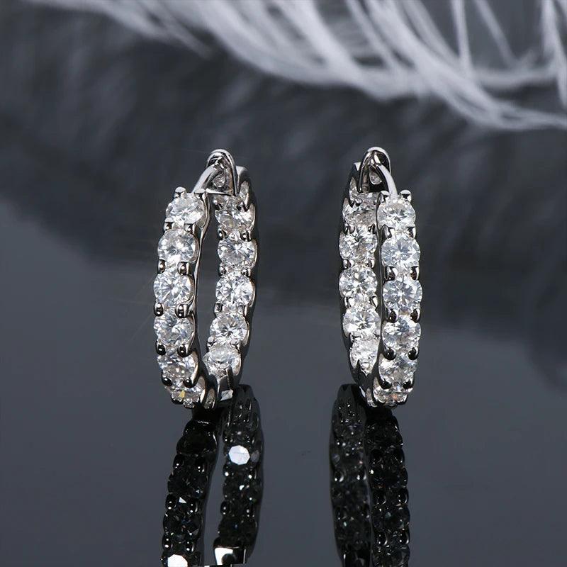 Classic Moissanite Hoop Earrings
