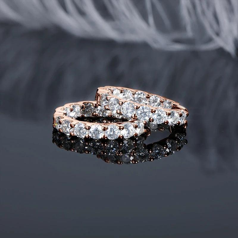 Classic Moissanite Hoop Earrings