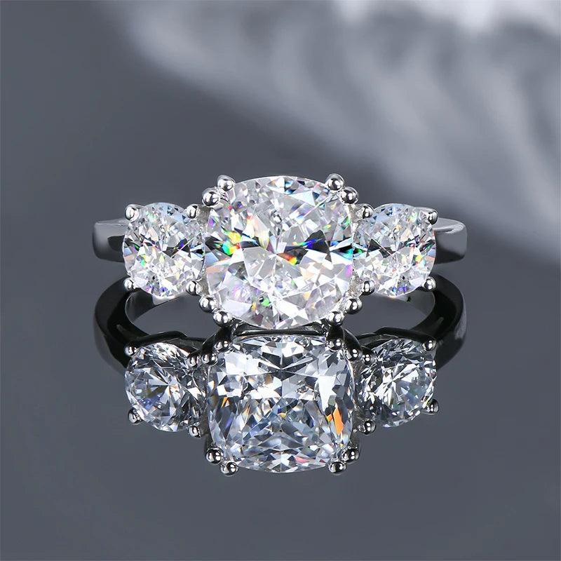 Cushion Cut Moissanite Engagement Ring