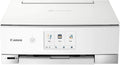 Canon PIXMA TS8351a Drucker Farbtintenstrahl Multifunktionsgerät DIN A4 (Scanner, Kopierer, 4.800 x 1.200 dpi, 6 separate Tinten, USB, WLAN, AirPrint, Duplexdruck, 2 Papierzuführungen, 5 GHz), weiß