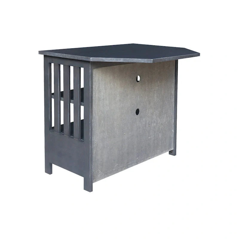 Solid Hardwood Mission Corner TV Stand