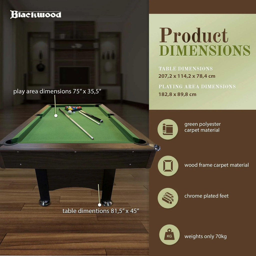 Blackwood Billardtisch Basic 6'