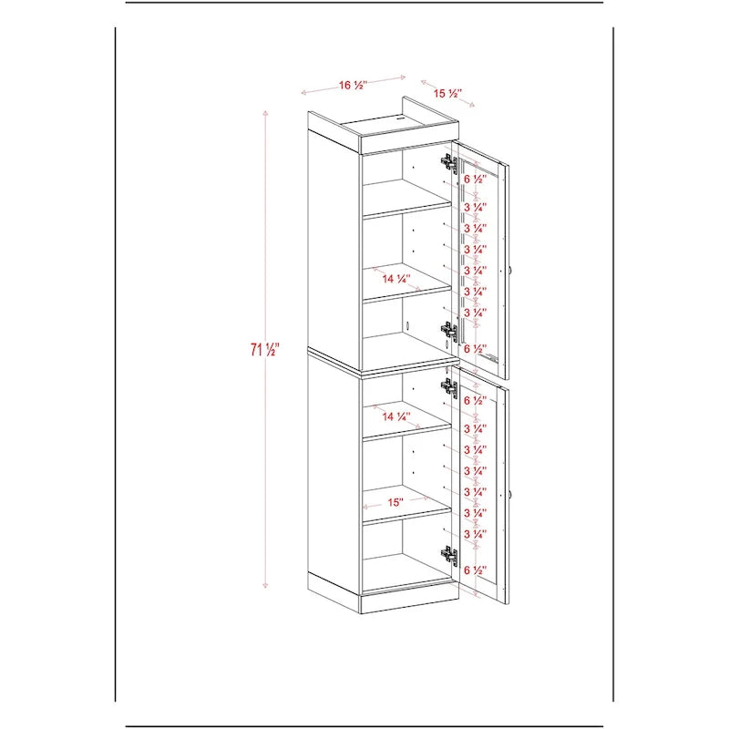 100% Solid Wood 16.5 Bathroom Cabinet with Optional Doors by Palace Imports