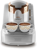 Arzum Okka Türkischer Kaffeemaschine, Vollautomatisch, 3 Tassen Größen, Selbstreinigungsfunktion, 950 ml Wassertank, Überschutzsensor, Kompaktes Design, Schwarz-Gold