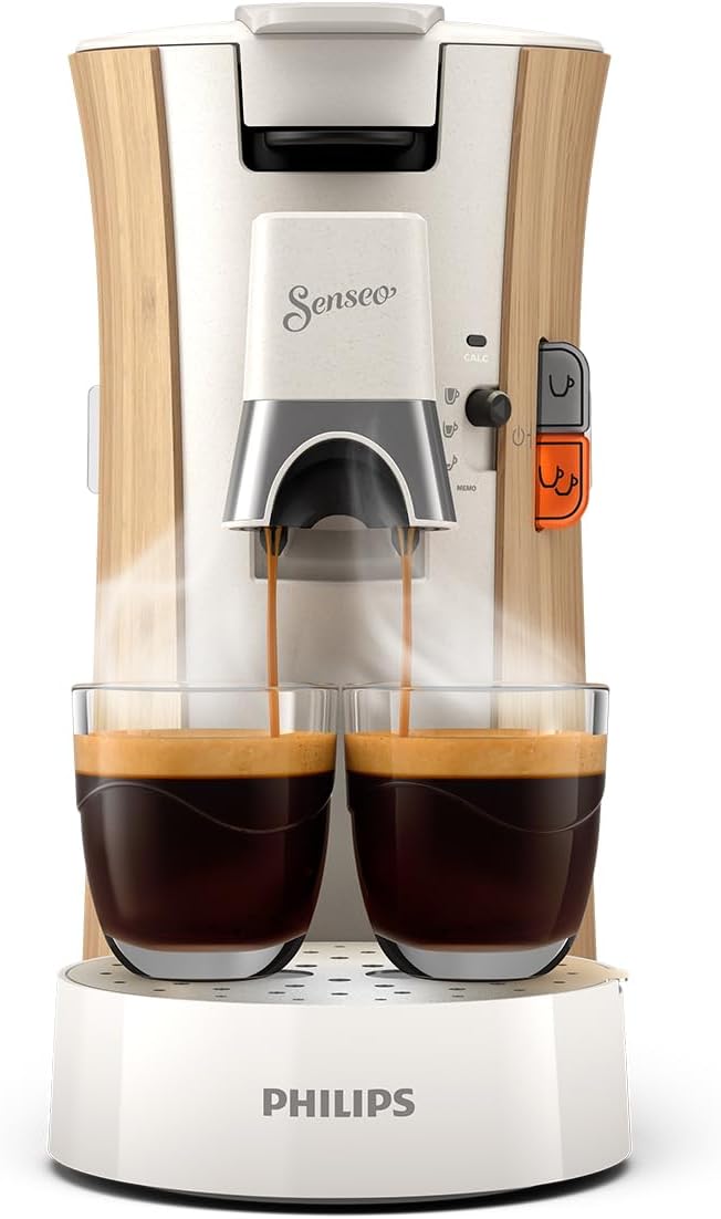 Philips Senseo Select CSA240/20 Kaffeepadmaschine (Kaffeestrkewahl Plus, Memo-Funktion, aus recyceltem Plastik), Schwarz Eco