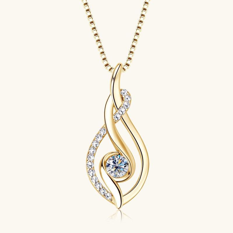 Double Twist Pendant Necklace
